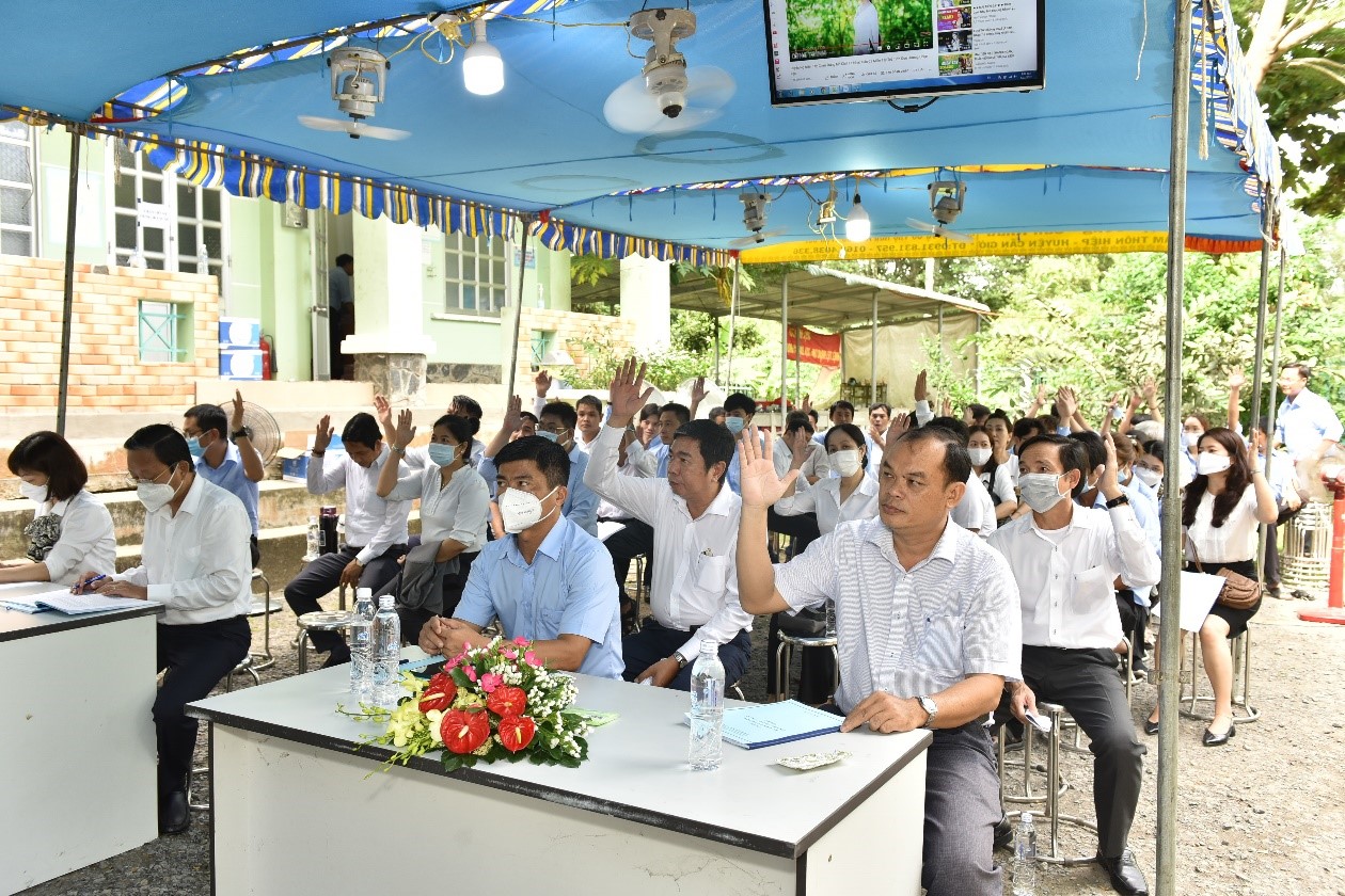 HỘI NGHỊ NGƯỜI LAO ĐỘNG CỦA XÍ NGHIỆP CẤP NƯỚC CẦN GIỜ NĂM 2022
