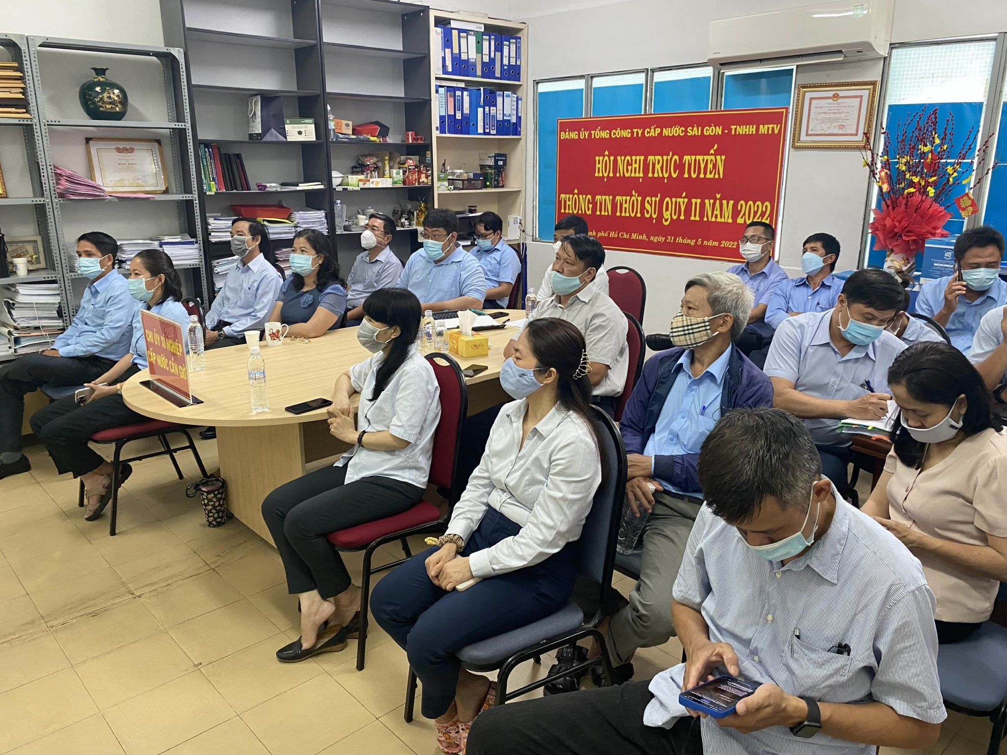 MỞ RỘNG KHÔNG GIAN LÀM VIỆC – HỌP VÀ BÁO CÁO TRỰC TUYẾN TẠI XÍ NGHIỆP CẤP NƯỚC CẦN GIỜ